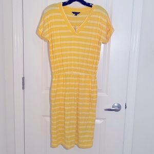 Banana Republic Striped Knit Dress, yellow, size XS. NWT.